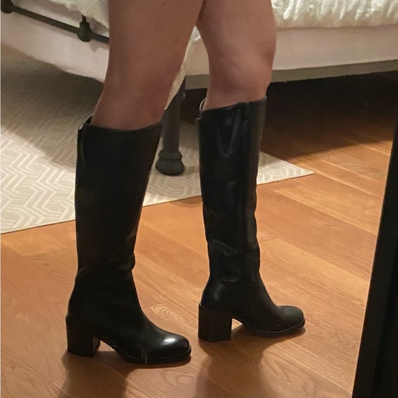 Franco Sarto Kemper Knee High Black Leather Boots, Size 7.5 - Picture 16 of 16